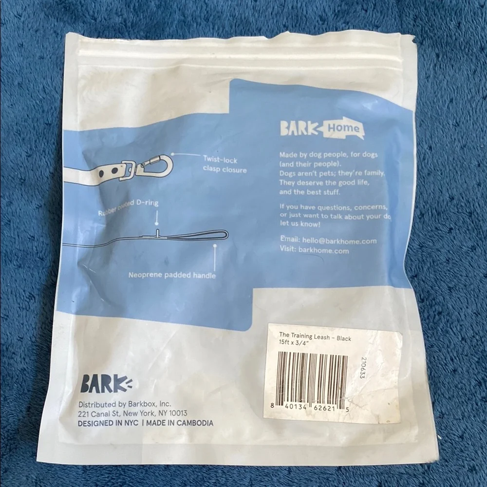 Bark Black Dog Training Leash